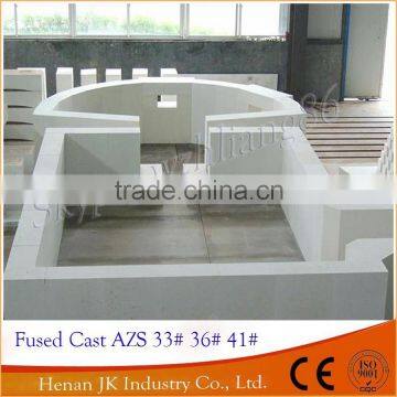 Fused Cast AZS refractory for Glass furnace use