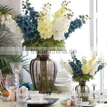 Big European Top-grade Swallow Simulation Flowers Artificial Flowers Sitting Room be Born Long Rod Delphinium Household Table fl photo-3