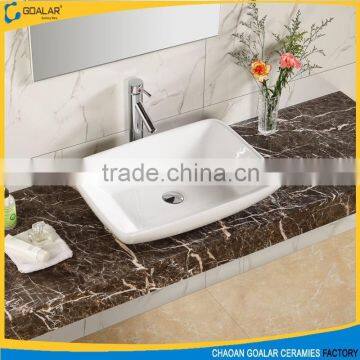 Rectangular Ceramic Wash Hand Countertop Art Basin