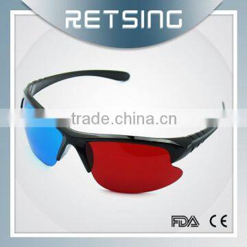 Thicken Lenses Plastic 3D Glasses Red Blue Red Cyan Lenses