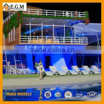 perfect architectual villa model with interior layout display