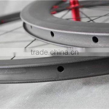 Red Hubs Dor Road Bike Wheels Carbon Bike Wheels UD-matt Clincher Wheels W56C photo-6