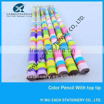 7 inch HB wooden pencil with top tip