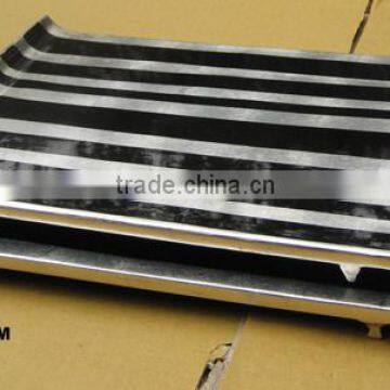 Set of two black and white lacquered tray with stand TK Vietnam