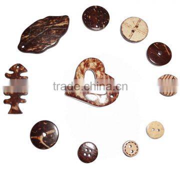 carved decorative coconut shell buttons for garment/clothing