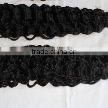 100%hand tied virgin indian remy hair weft grade 7a double drawn in best quality