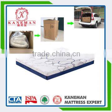 Portable and convenient rolled memory foam mattress for retail