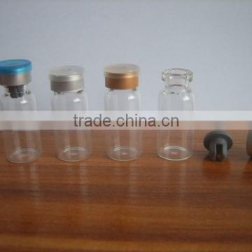 glass vial with flip cap and rubber