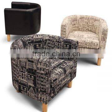 Vintage style single leather leisure sofa chair modern soft classic fabric chair