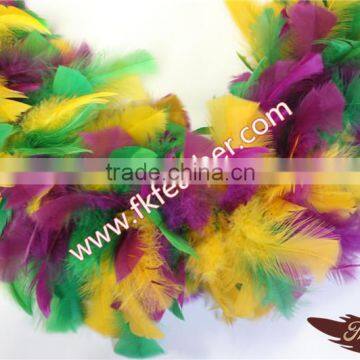 Wholesale Mixed Color Flat Turkey Ruff Fluffy 200g Feather Boas