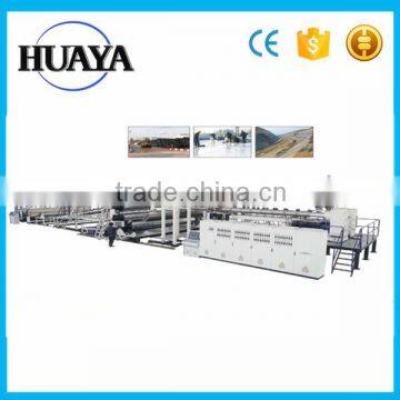 PE geomembrane sheet extruding machine made by Huaya