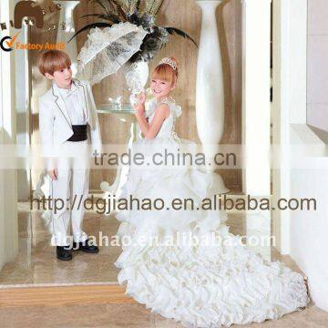 T/R white 5pcs cocktail boys wedding suit