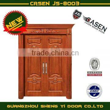 Solid Wood Entry Door Double Leaf Main Door