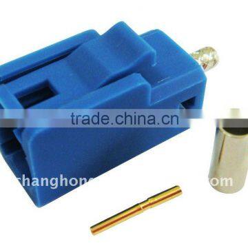 FAKRA C TYPE JACK CRIMP FOR RG174 (Blue)