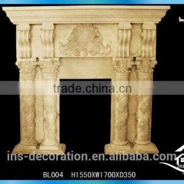 Cast stone mantel surrounds