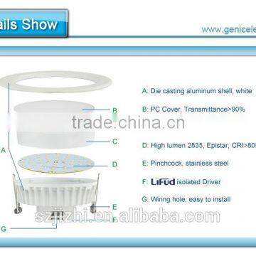 AC100-240V Lifud Isolated Driver Led Downlight 4'' 8w photo-6