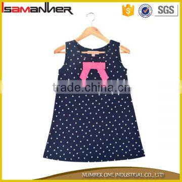 Popular printed knit lovely girls frocks designs latest for age 2-12 years old