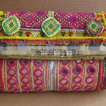 Indian handmade banjara clutch bag tote bag gypsy kutchi vintage messenger purse Fashion bag ,women Clutch bag