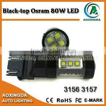 2016 Newest 3157 car led bulb black-top 3157 high power 80w Osram LED chip