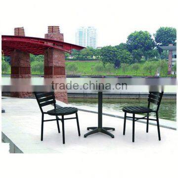 Popular metal frame wooden table and chair