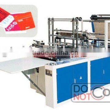 Double line bottom sealing bag making machine,flat bag making machine