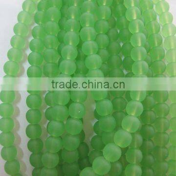 10mm transparent fluorescent color glass beads YZ027