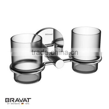 Bathroom hot sale Brass metal wall mounted metal unique toothbrush cup holder D7338C