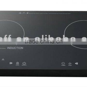 2014 Best quality! touch control 4 digital display 2 burners induction stove