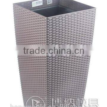 plastic rattan flower pot mould/plastic rectangular flowerpot