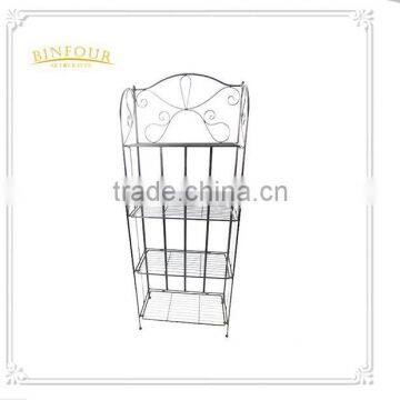 Garden furniture display shelf wrought iron planter pot holder metal flower stand