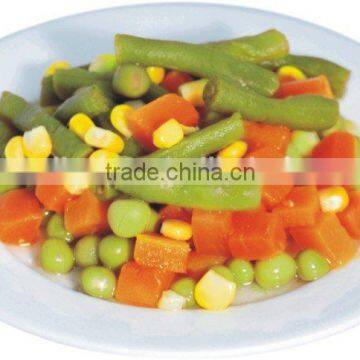 canned mixed vegetables, green pea and carrot, canned vegetable