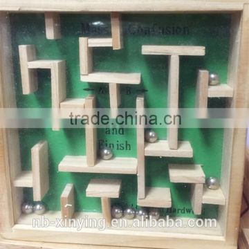 2016 New Mini Wooden Maze Pinball Game Wholesale price Labyrinth Game