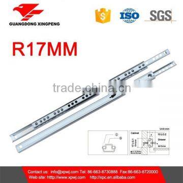 17mm Double Side Travel Mini Ball Bearing Drawer Slides