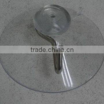 50mm diameter Durable PVC/silicone material glass table suction cups with metal hook