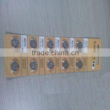 1.55V Zn/MnO2 AG13/LR44 button cell battery