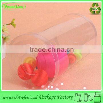 Professional factory custom clear plastic cylinder tube with lid