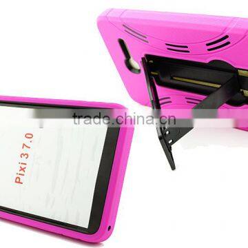 Rugged robot stand case for Alcatel tab one touch Pixi 7 inch hard plastic skin cover