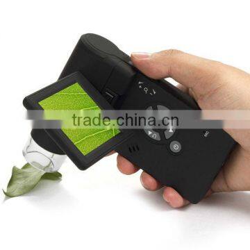 Portable digital video microscope 5-500X 5 million pixels handheld Digital Microscope with LCD