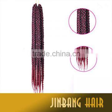 High Quality 3D 4 Strands 24inch 120g a Pack Synthetic Hair Twist Bug Color Cubic Braid photo-3