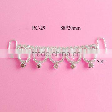 Stock hot selling rhinestone connector for headband/hairwear(RC-29)