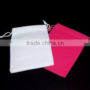 2016 fashionable customized pink custom velvet jewelry bag