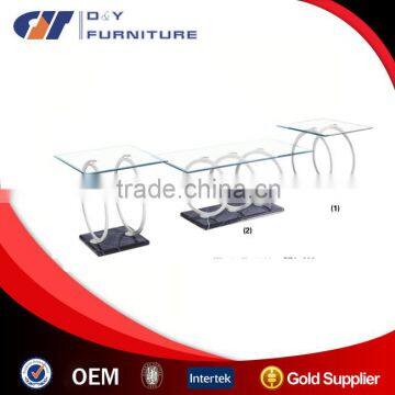 America Style Glass Coffee Table Set For Sale