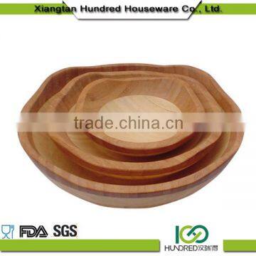 natural living bio bamboo fiber salad bowls