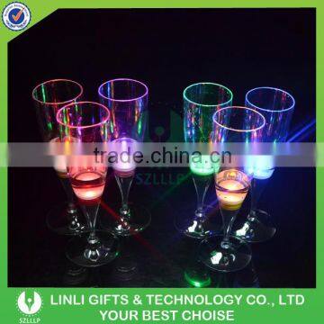 2016 Logo Printed Led Color Changing Flashing Champagne Cup