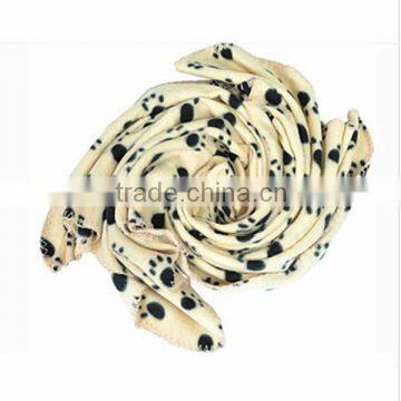 100% polyester pet dog paw printing fleece travel blanket
