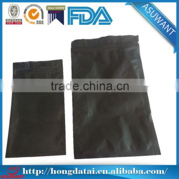 matt printed reclosable plastic zipper bags/mylar three side seal bags