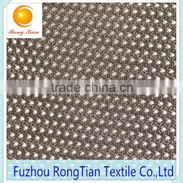 2015 Wholesale polyester warp knitted shinny small hole mesh fabric for bags lining