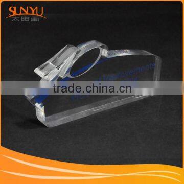 Fast delivery custom design clear acrylic souvenir block with custom shape