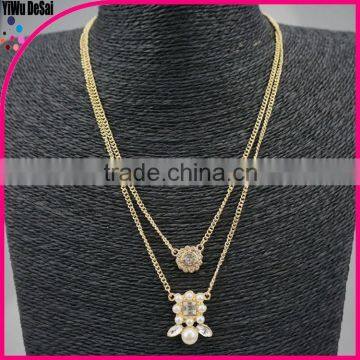 The European and American Fashion Double Chain Pendant Necklace