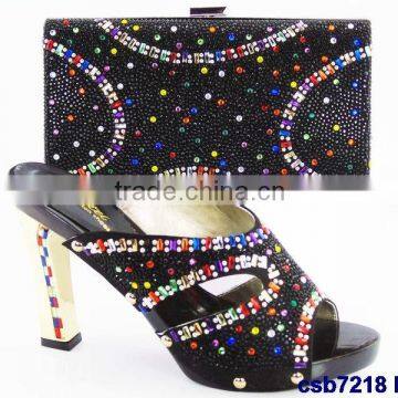 CSB7218 New design beautiful color italian ladies shoes and bags for sale